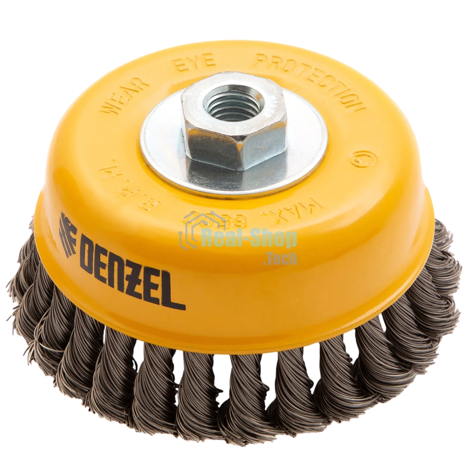 Щетка для УШМ Denzel 125 мм, Чашка, крученая нержавеющая проволока 0,5 мм, М14 746273