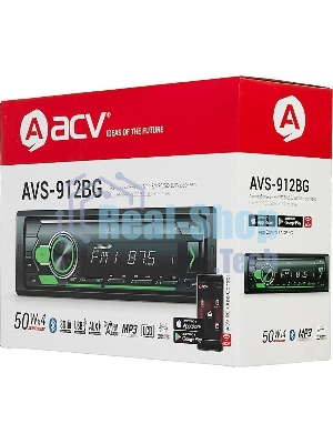 Автомагнитола ACV AVS-912BG, 1 DIN, Bluetooth, USB Type-A, AUX