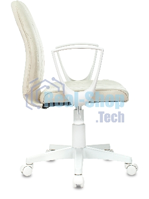 Кресло Бюрократ CH-W327 слоновая кость, экокожа, 120 кг, механизм качания