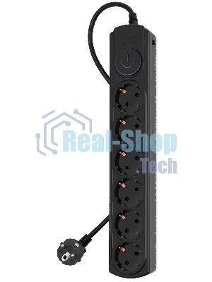 Сетевой фильтр Ippon BK-6-EU-1.8-10-B 1.8 м (6 розеток) черный (коробка)