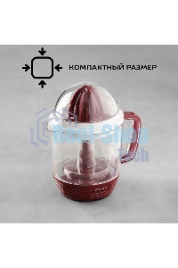 Соковыжималка цитрусовая Scarlett SC-JE50C08 25Вт рез.сок.:1200мл. красный/белый