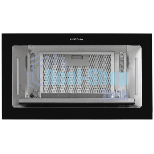 Вытяжка встраиваемая Krona Selina 600 Glass S черный, 52 см, 1300 куб. м/ч, 61 дБ