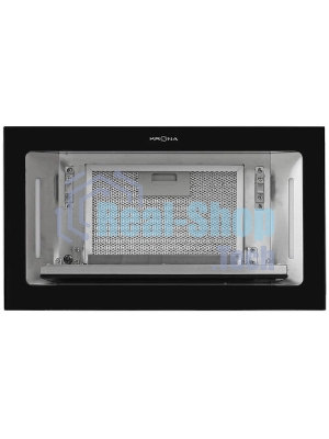 Вытяжка встраиваемая Krona Selina 600 Glass S черный, 52 см, 1300 куб. м/ч, 61 дБ