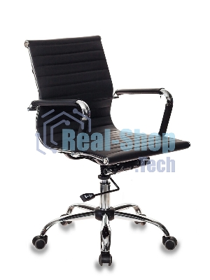 Кресло Бюрократ CH-883-LOW/BLACK черный, экокожа