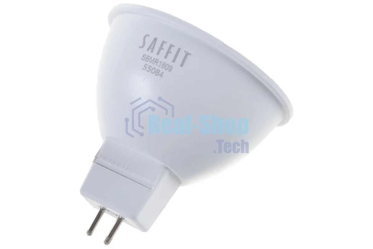 Лампа светодиодная SAFFIT SBMR1609 (55084) 9Вт 230В GU5.3 теплый