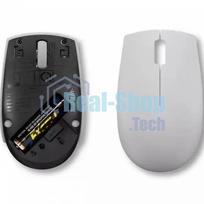 Мышь беспроводная Lenovo 300 серый, 1000 dpi, радиоканал, USB, кнопки - 3