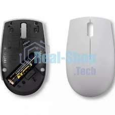 Мышь беспроводная Lenovo 300 серый, 1000 dpi, радиоканал, USB, кнопки - 3