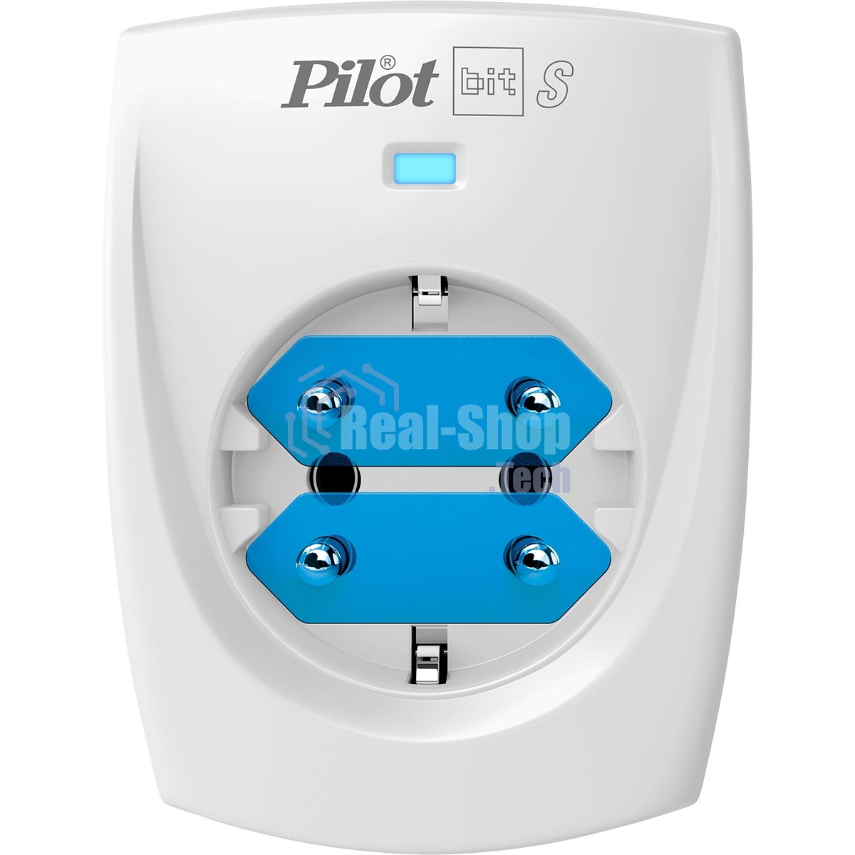 Сетевой фильтр ZIS PILOT BIT S, 1 розетка, 16А/3,5кВт, св.серый