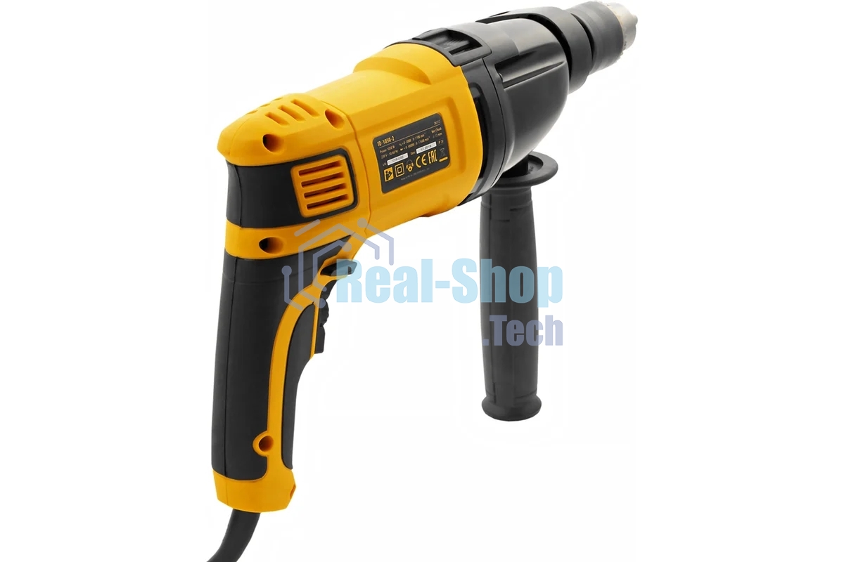 Дрель ударная Denzel ID-1050-2 1050Вт 0-3000/0-1100 об/мин 0-48000/0-17600 уд/мин 2 скор 26312