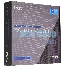 Материнская плата MSI PRO H610M-B, LGA1700, Intel H610, 2xDDR5, 4xSATA, 1xM.2, 1xPCIe 4.0 x16, 1xPCIe x1, 1xHDMI, 1xDP, 1x1Gb LAN, 2xUSB 3.2 Gen 1, 4xUSB 2.0, 3x3.5 мм, 7.1, micro-ATX