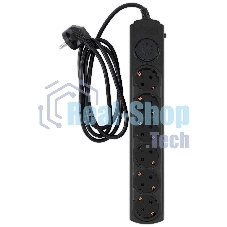 Сетевой фильтр Ippon BK-6-EU-1.8-10-B 1.8 м, 6 розеток, черный, коробка