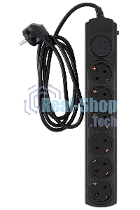 Сетевой фильтр Ippon BK-6-EU-1.8-10-B 1.8 м (6 розеток) черный (коробка)