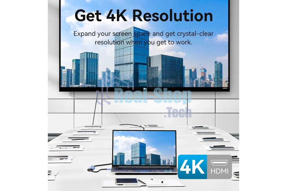 Мультифункциональный хаб Vention USB Type C 5 в 1