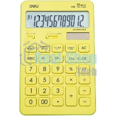 Калькулятор настольный Deli Touch EM01551 желтый 12-разр.