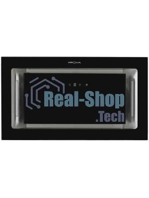 Вытяжка встраиваемая Krona Selina 600 Glass S черный, 52 см, 1300 куб. м/ч, 61 дБ