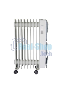 Обогреватель масляный Ресанта ОМ-9НВ (9 секций), белый, 2400 Вт, 25 м2, термостат