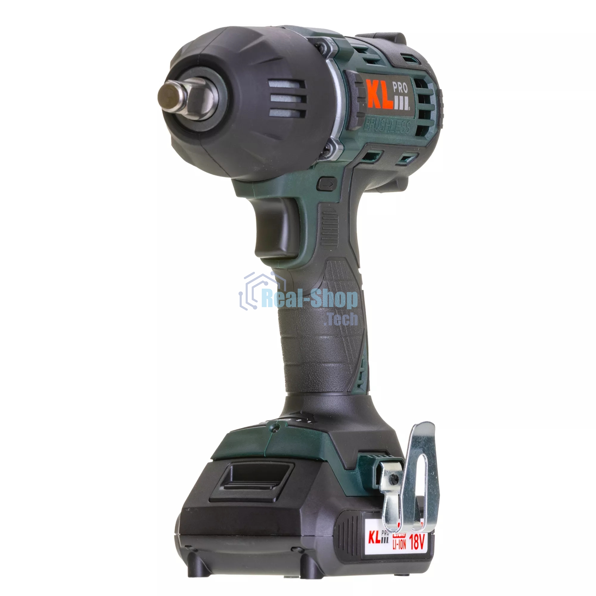 Профессиональный бесщеточный гайковерт аккумуляторный KLPRO KLSS18BH-20 (18В, Li-ion-2шт, 2.0А·ч, 400Нм, 2 скорости, подсветка,З/У,в кейсе)