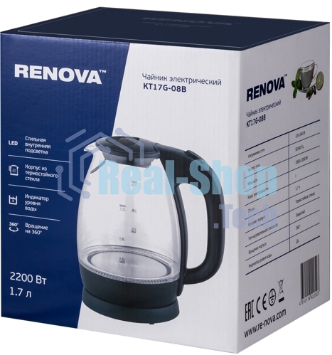 Чайник электрический Renova KT17G-08B