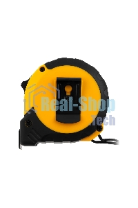 Рулетка Denzel 5м х 25мм, двухкомп. корпус, кнопка-пауза