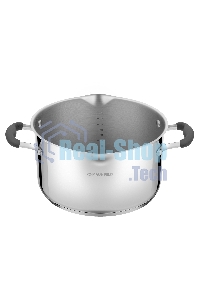 Кастрюля Maunfeld LAURA MCS40S08GR из нержавеющей стали со стеклянной крышкой, 22 см, 4 л.