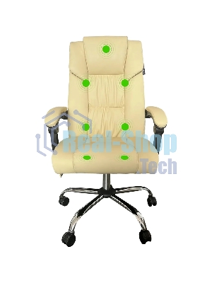 Кресло Cactus CS-CHR-OC04M-WT слоновая кость, экокожа, подголовник