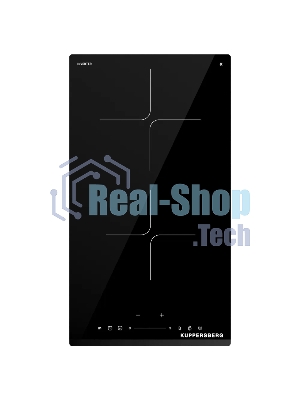 Индукционная варочная панель Kuppersberg ICI 306, High-Tech, индукция, 30 см, 2 зоны нагрева, 9 уровней мощности, inverter, таймер, пауза, Booster, слайдерное управление, черный