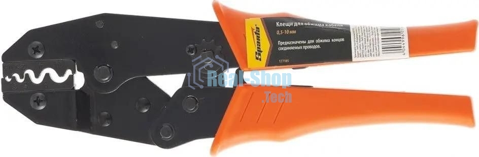 Клещи Sparta 0,5–10 мм, для обжима электрокабеля 177105