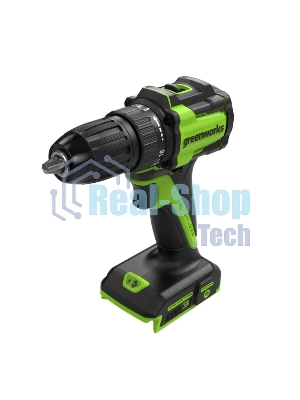 Дрель-шуруповерт GREENWORKS DD345, 24 В, 2 Ач, 45 Нм, бесщеточный