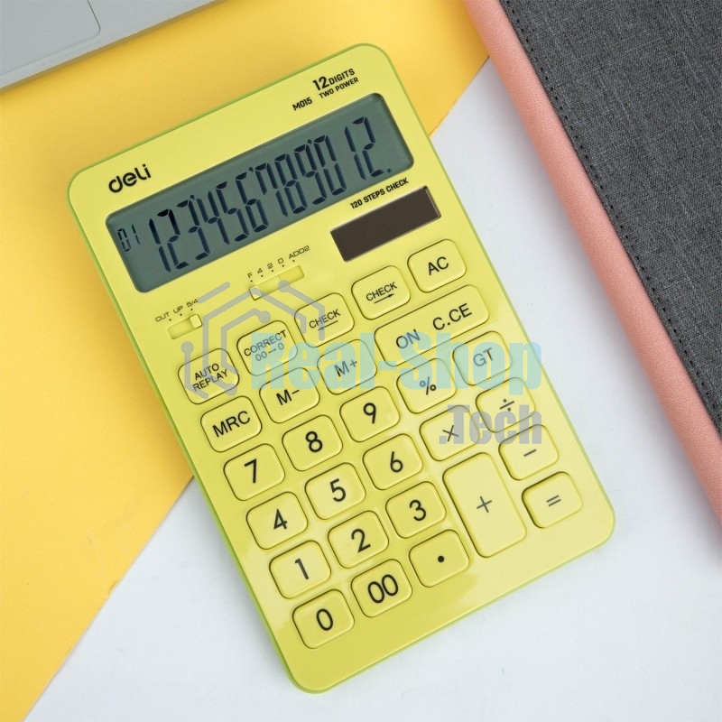 Калькулятор настольный Deli Touch EM01551 желтый 12-разр.