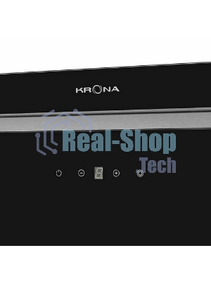 Вытяжка встраиваемая Krona Selina 600 Glass S черный, 52 см, 1300 куб. м/ч, 61 дБ
