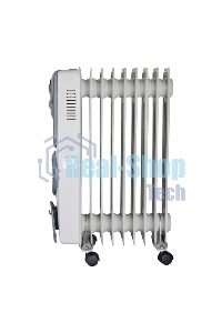 Обогреватель масляный Ресанта ОМ-9НВ (9 секций), белый, 2400 Вт, 25 м2, термостат