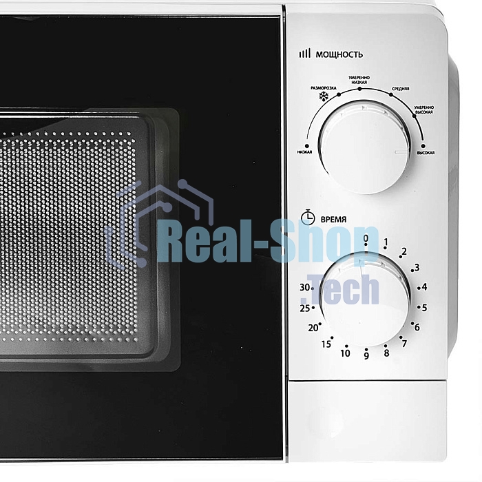 Микроволновая печь DELTA DL-87L20 белый, 20 л, 700 Вт, переключатели - поворотный механизм
