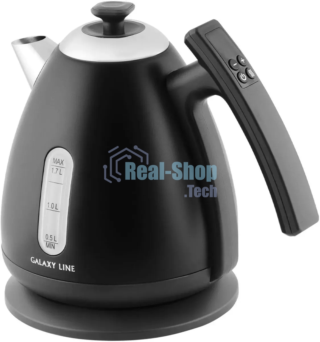 Чайник электрический Galaxy Line GL 0343, черный нефрит, металл, 2200 Вт, 1,7 л