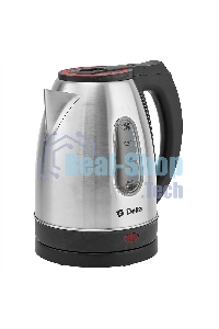 Чайник электрический DELTA DL-1114 нерж. с красным