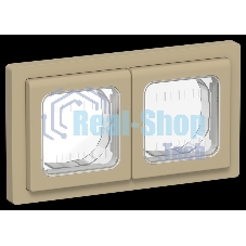 Рамка 2-местная IP55 Рпро-2-55-ФлХ хаки FLITE