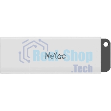 Флешка USB Netac U185 (NT03U185N-004G-20WH), 4Gb, USB 2.0, R/W 25/10, белый/серый