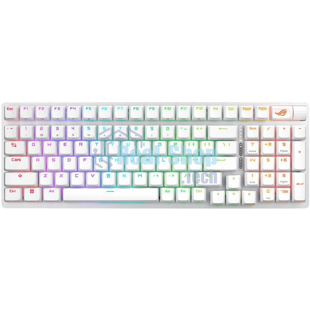 Клавиатура проводная ASUS X901 SCOPE II 96 WL/WHT/NXSW/RU/PBT