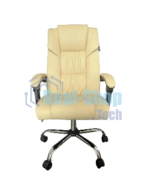 Кресло Cactus CS-CHR-OC04M-WT слоновая кость, экокожа, подголовник