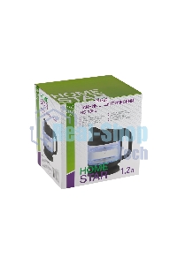 Чайник электрический HOMESTAR HS-1056 1,2 л, 1630 Вт, стекло/пластик, черный