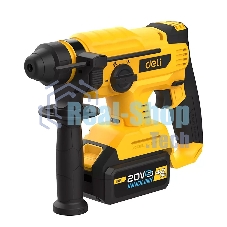 Перфоратор аккумуляторный Deli DC300 (2 АКБ*4А·ч + ЗУ, 20V, SDS PLUS, 2Дж, 4500уд/мин, 1400об/мин, сумка)