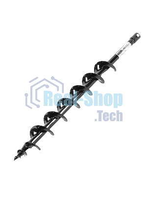 Шнек для грунта Denzel ER-80, диаметр 80 мм, длина 800 мм, соединение 20 мм, съемный нож