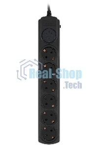Сетевой фильтр Ippon BK-6-EU-1.8-10-B 1.8 м (6 розеток) черный (коробка)