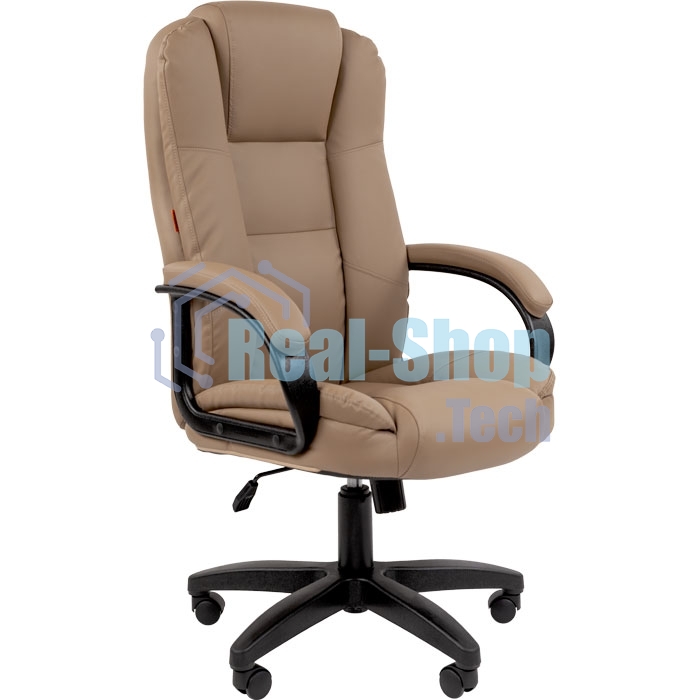 Кресло офисное Chairman 600 LT экопремиум бежевый чер.пласт