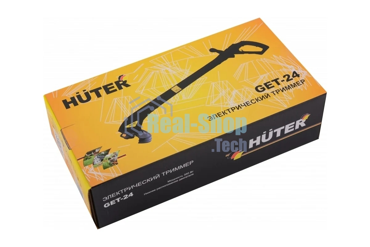 Триммер электрический Huter GET-24 350Вт неразбор.штан. реж.эл.:леска