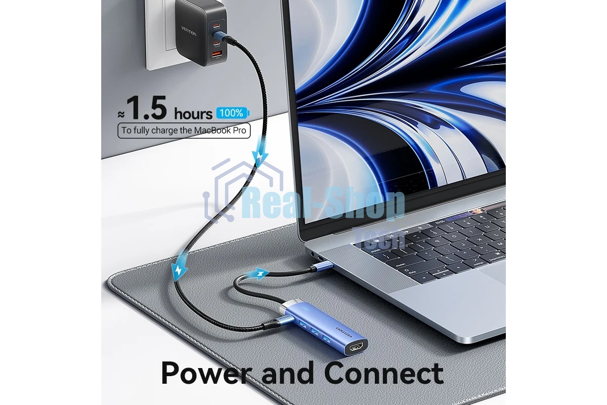 Мультифункциональный хаб Vention USB Type C 5 в 1