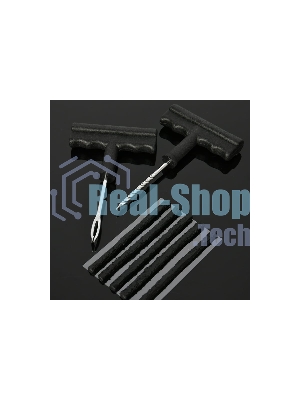 Ремкомплект для бескамерных шин Deli DL120001 (шило, рашпиль, 5 резиновых жгутов)