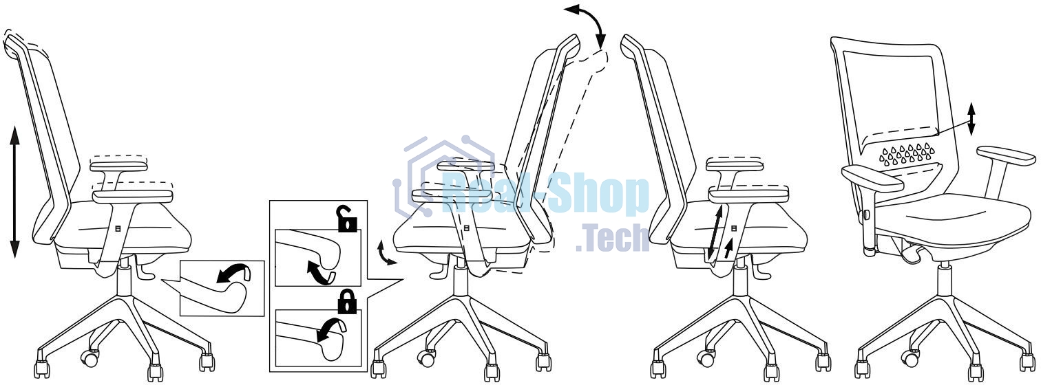 Кресло офисное Бюрократ MC-W611NL серый TW-04 38-417 сетка/ткань, крестов. 4-луч. пластик пластик