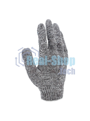 Перчатки трикотажные Сибртех х/б, 200 пар, ПВХ точка, 4 нити, 10 класс