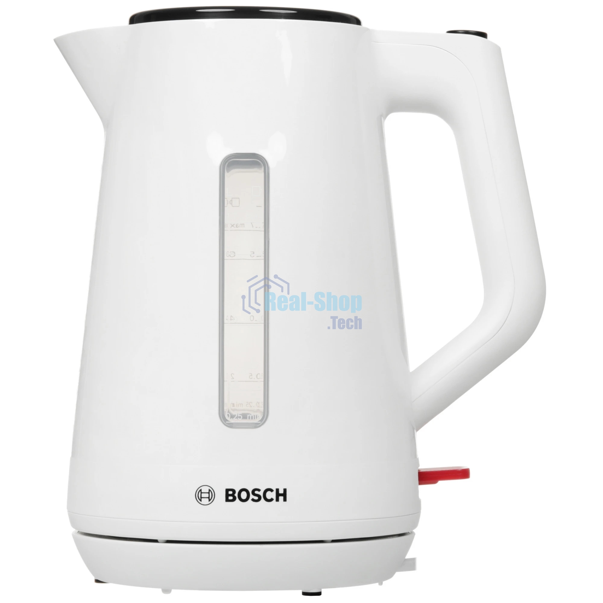 Электрочайник Bosch TWK1M121 белый, 1.7 л, 2400 Вт, скрытый нагревательный элемент