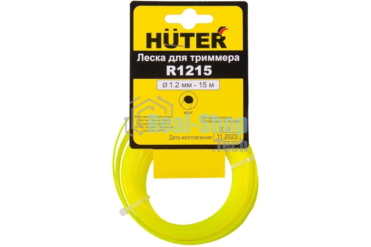 Леска для садовых триммеров Huter R1215 d=1.2мм L=15м для Huter GET-400S/600S (71/1/8)